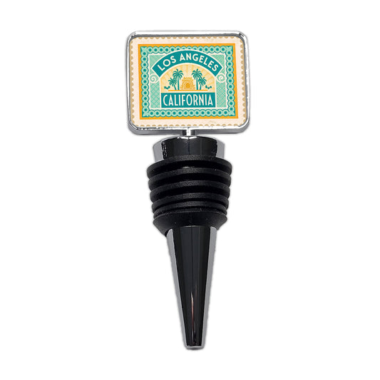 Los Angeles CA California Travel Vacation Stamp Wine Bottle Stopper