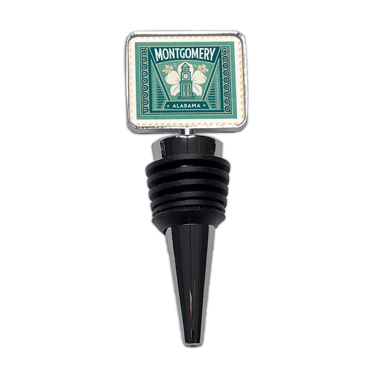 Montgomery Alabama AL Travel Vacation Stamp Wine Bottle Stopper