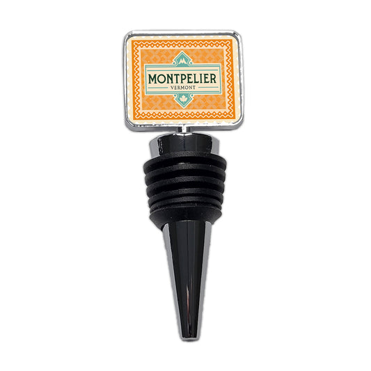 Montpelier VT Vermont Travel Vacation Stamp Wine Bottle Stopper