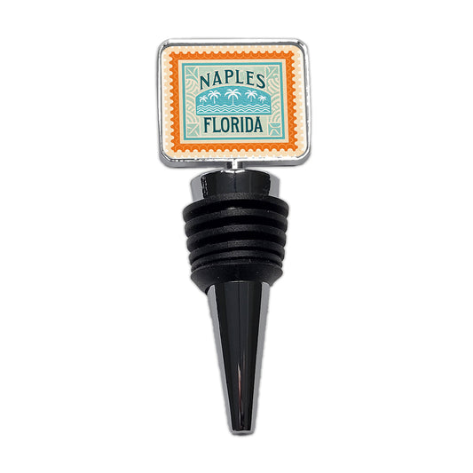 Naples FL Florida Travel Vacation Stamp Wine Bottle Stopper