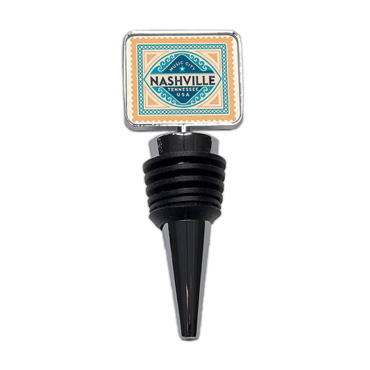 Nashville TN Tennessee Travel Vacation Stamp Wine Bottle Stopper
