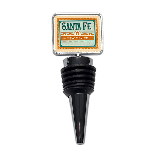 Santa Fe NM New Mexico Travel Vacation Stamp Wine Bottle Stopper