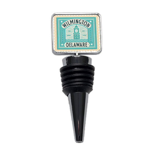 Wilmington DE Delaware Travel Vacation Stamp Wine Bottle Stopper
