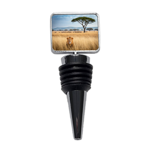 African Safari Lion Wine Bottle Stopper