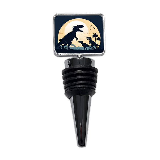 Allosaurus Silhouettes Dinosaurs Wine Bottle Stopper