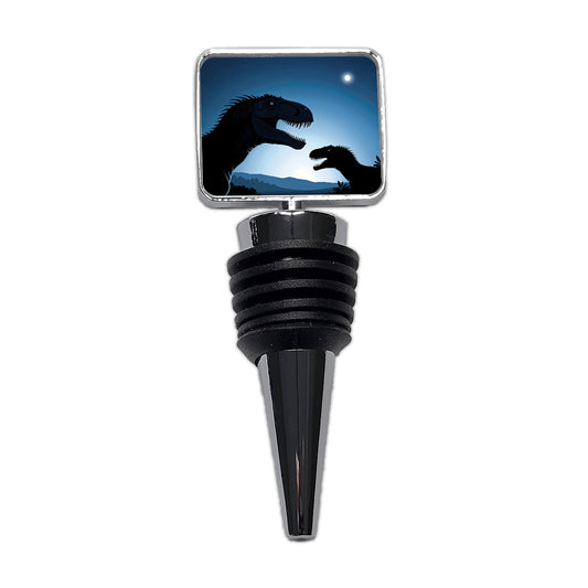 Allosaurus Silhouettes Night Dinosaurs Wine Bottle Stopper