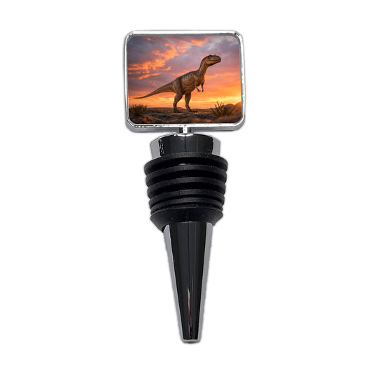 Allosaurus Standing Sunset Dinosaur Wine Bottle Stopper