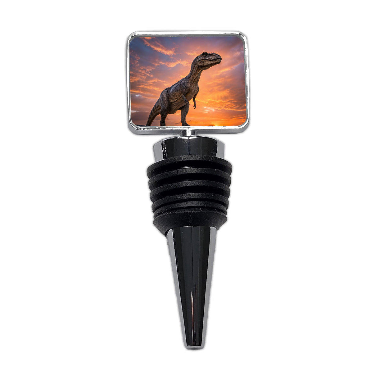 Allosaurus Sunset Dinosaur Wine Bottle Stopper