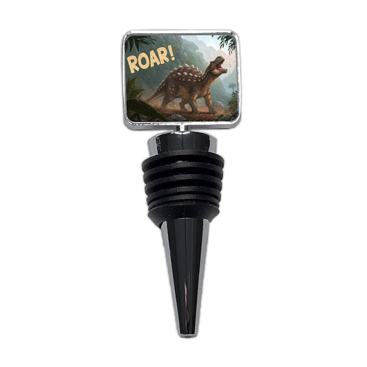 Ankylosaurus Roar Dinosaur Wine Bottle Stopper