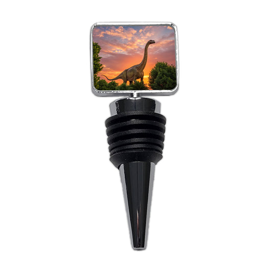 Apatosaurus Sunset Dinosaur Wine Bottle Stopper