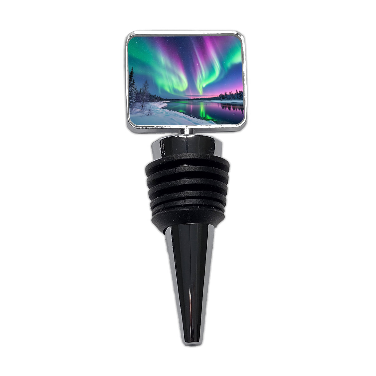 Aurora Borealis Northern Southern Lights Colorful Beautiful Wine Bottle Stopper