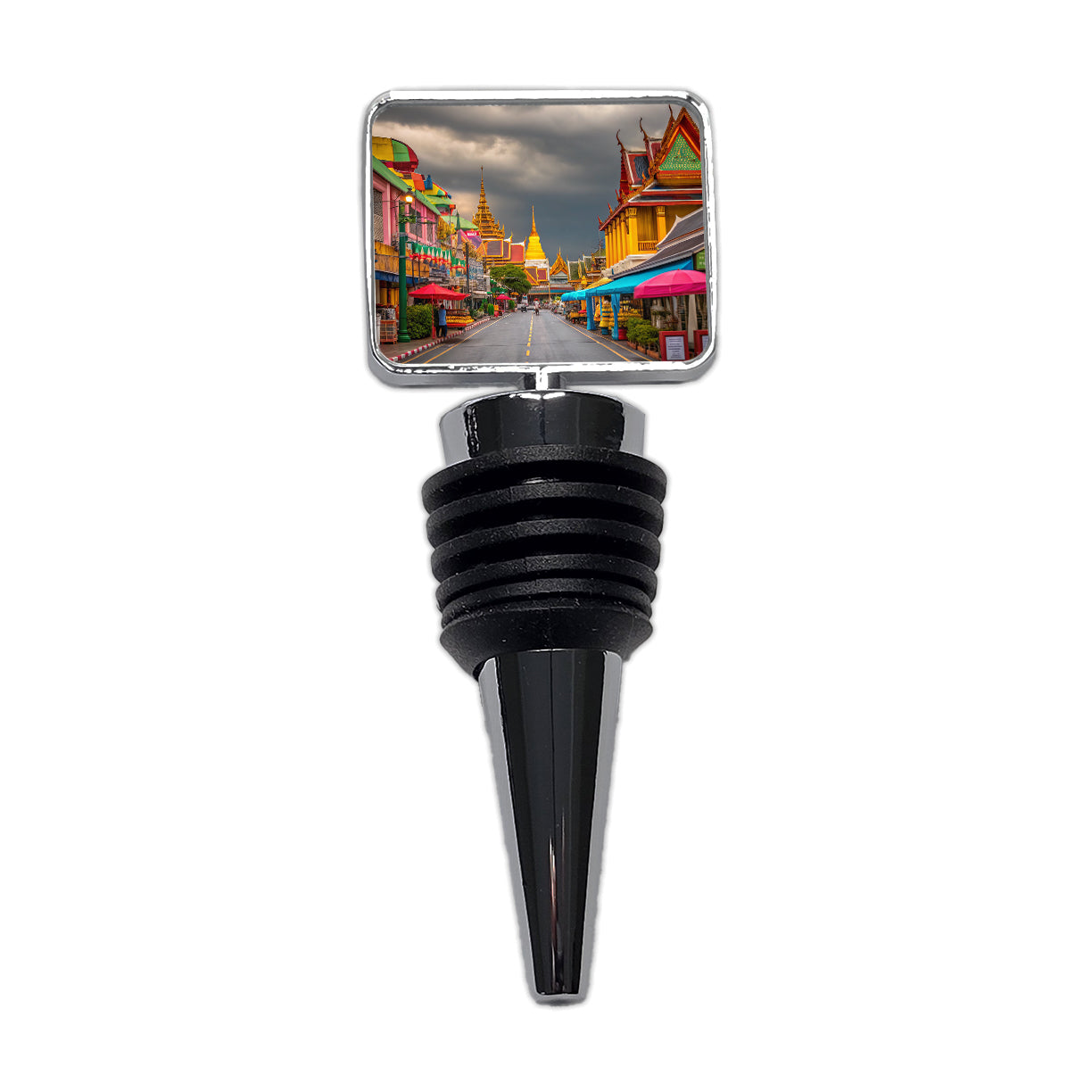 Bangkok Thailand Street Wine Bottle Stopper