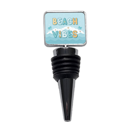 Beach Vibes Sea Foam Ocean Wine Bottle Stopper
