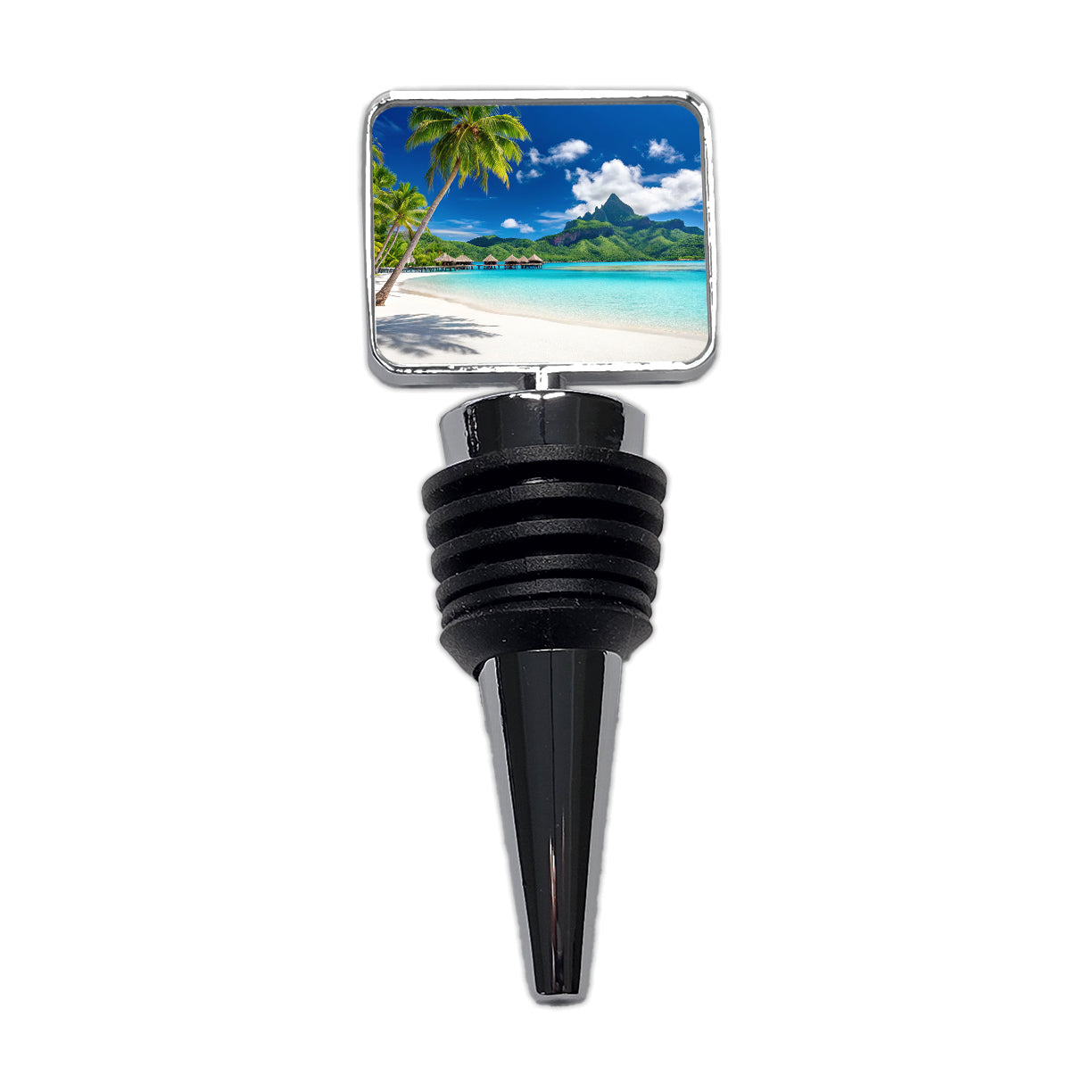 Bora Bora French Polynesia Bungalows Ocean Wine Bottle Stopper