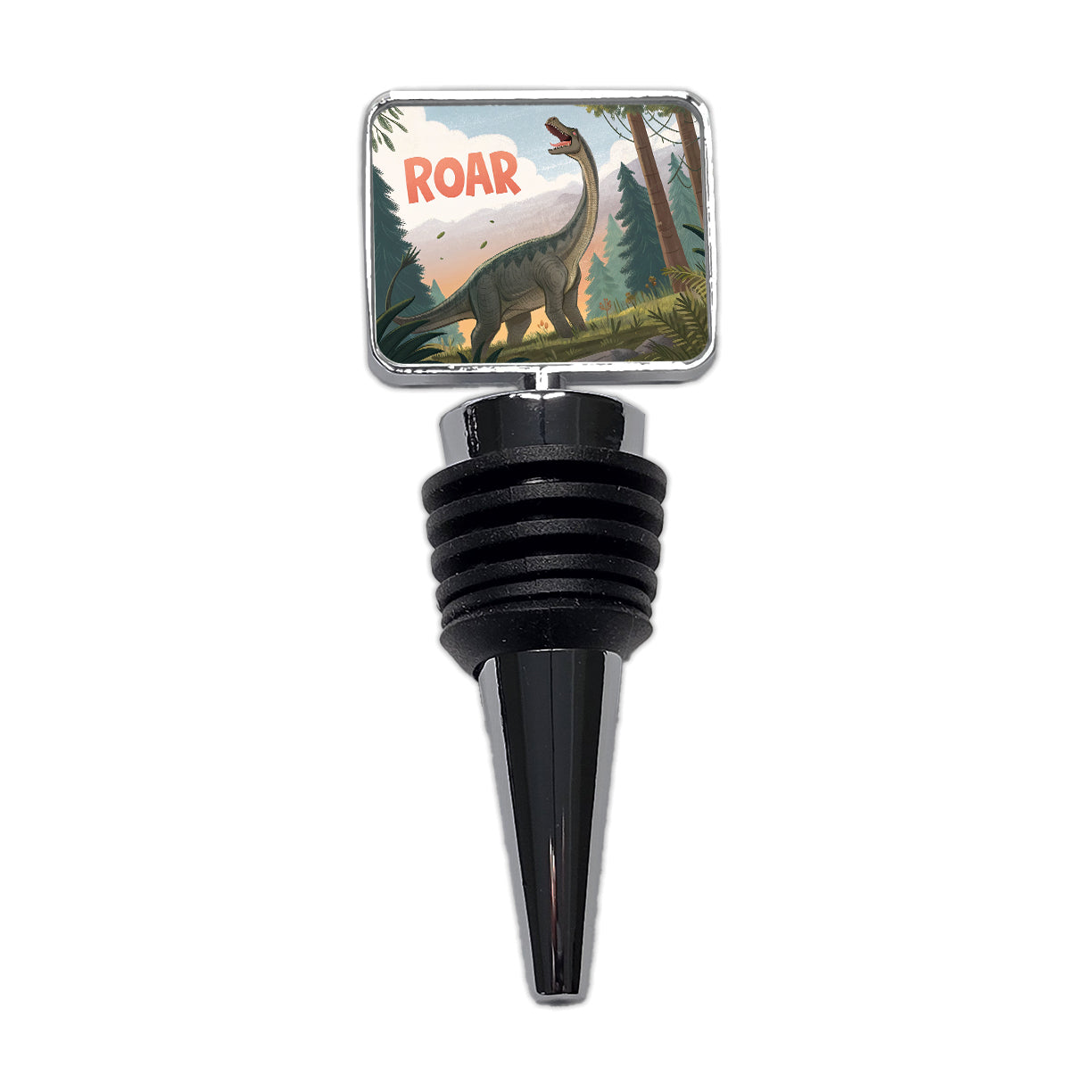 Brachiosaurus Roar Dinosaur Wine Bottle Stopper