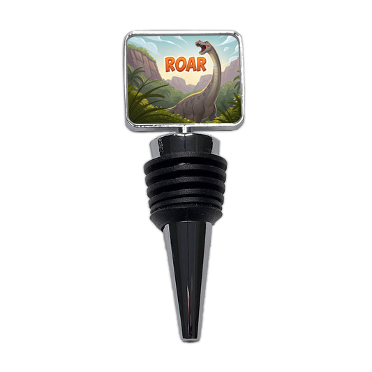 Brontosaurus Roar Dinosaur Cute Wine Bottle Stopper