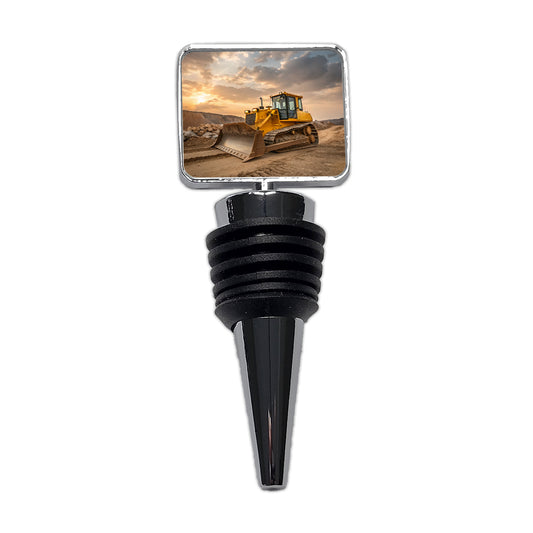 Bulldozer In Dirt Wine Bottle Stopper