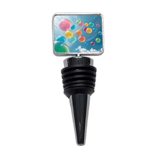 Candy Color Bubbles Blue Sky Wine Bottle Stopper
