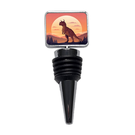 Carnotaurus Sunset Dinosaur Wine Bottle Stopper