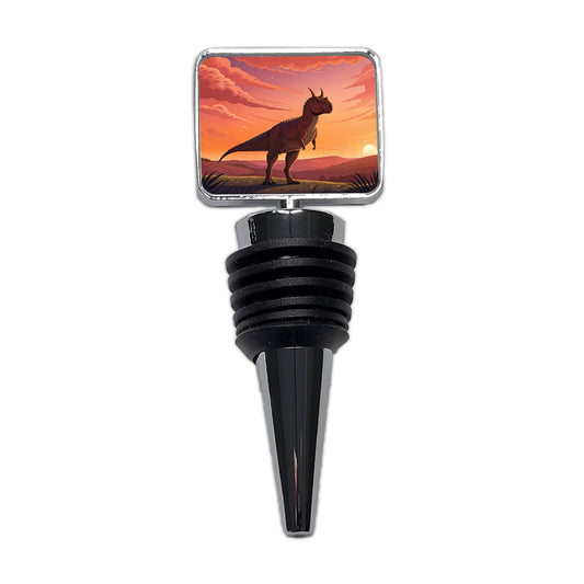 Carnotaurus Sunset Standing Dinosaur Wine Bottle Stopper