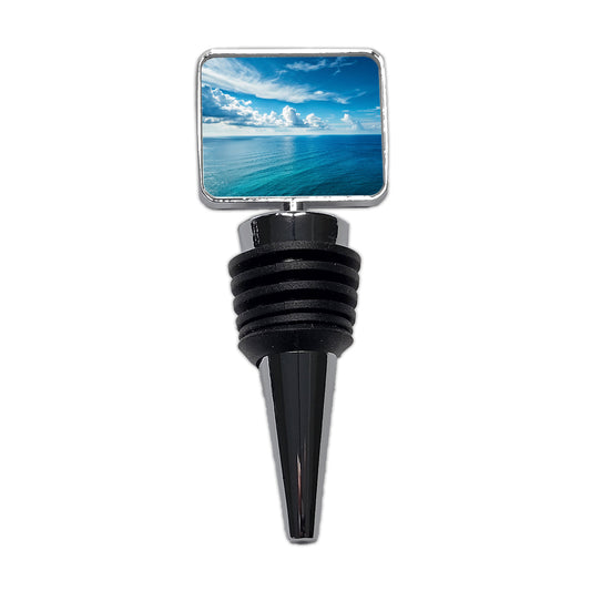 Clean View Just Sea Sky Ocean Wine Bottle Stopper