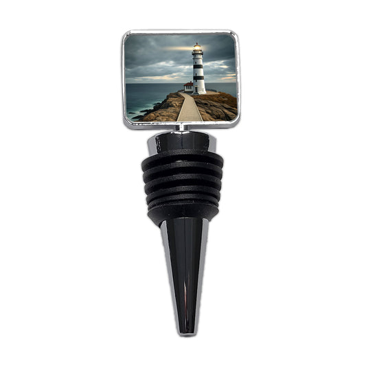 Coastal Lighthouse Ocean Wine Bottle Stopper