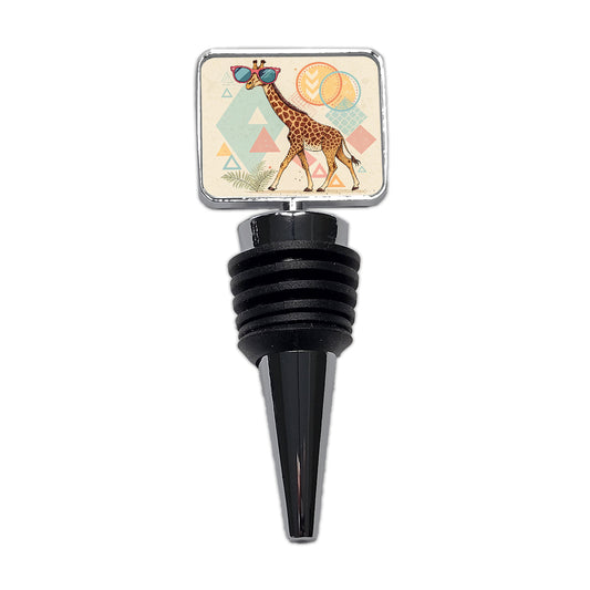 Cool Giraffe Wearing Sunglasses Funny Wine Bottle Stopper