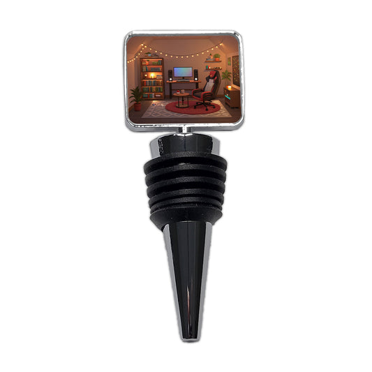 Cozy Gaming Setup Wine Bottle Stopper
