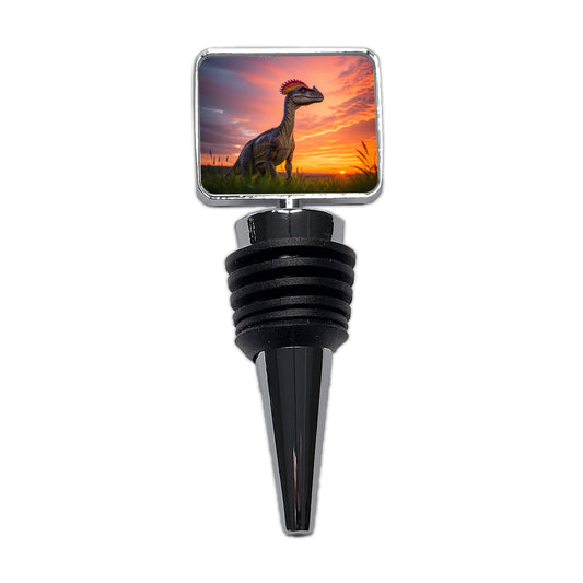Dilophosaurus Sunset Dinosaur Wine Bottle Stopper