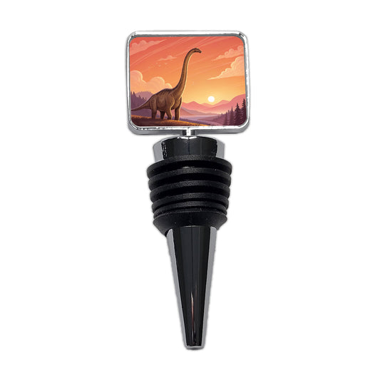 Diplodocus Sunset Dinosaur Wine Bottle Stopper