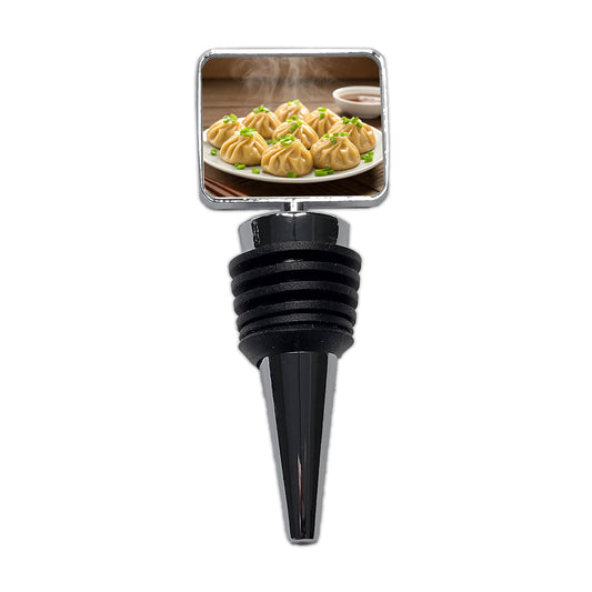 Dumplings Steaming Wine Bottle Stopper