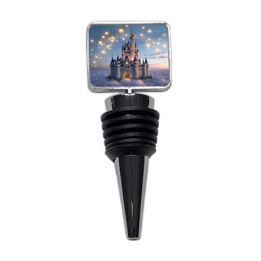 Floating Castle Above Clouds Wine Bottle Stopper
