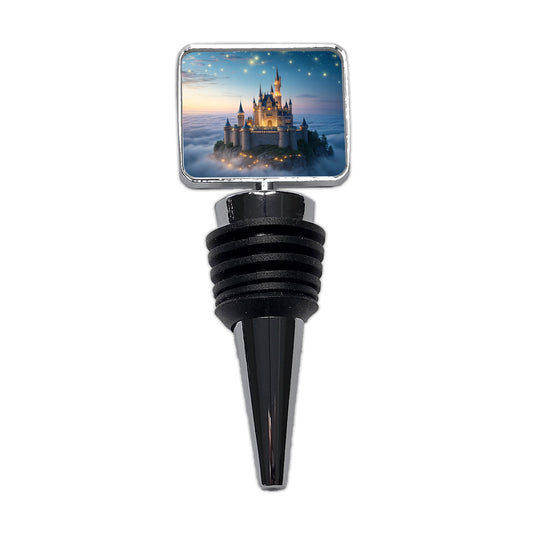Floating Castle Magic Light Clouds Wine Bottle Stopper