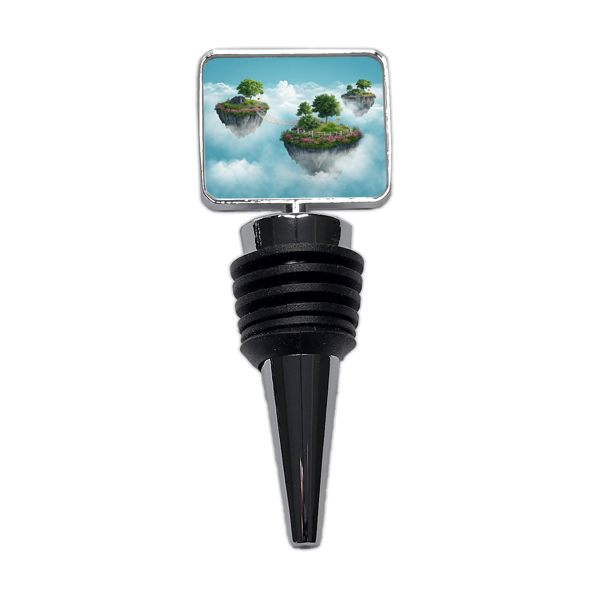 Floating Islands In The Sky Bridge Wine Bottle Stopper
