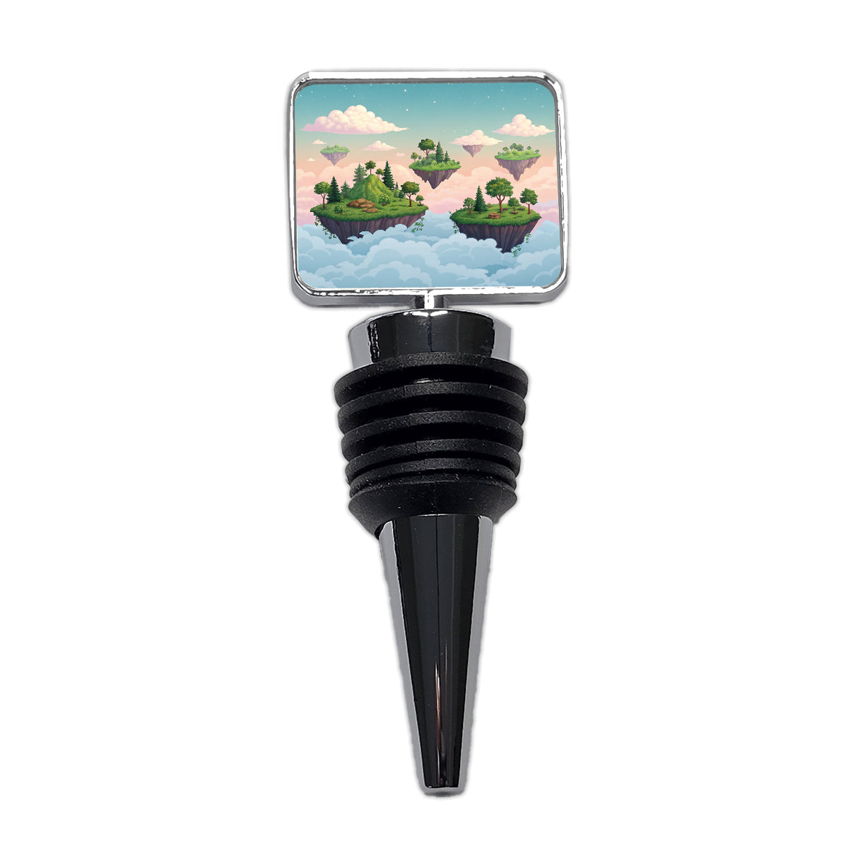 Floating Islands In The Sky Wine Bottle Stopper