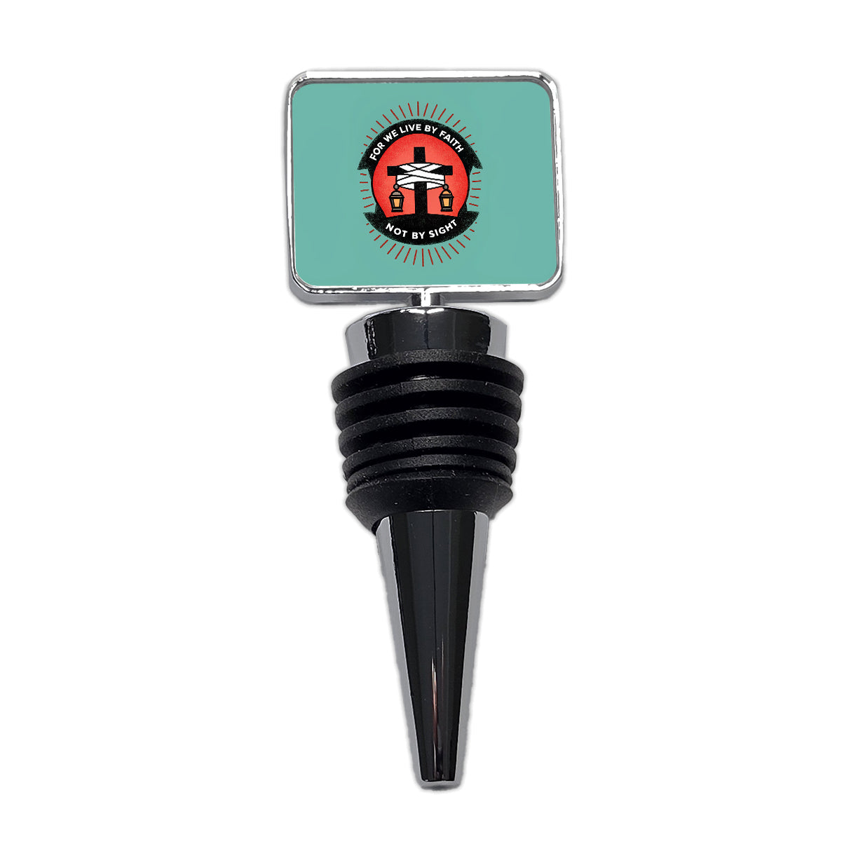 For We Live By Faith Not By Sight Bible Wine Bottle Stopper