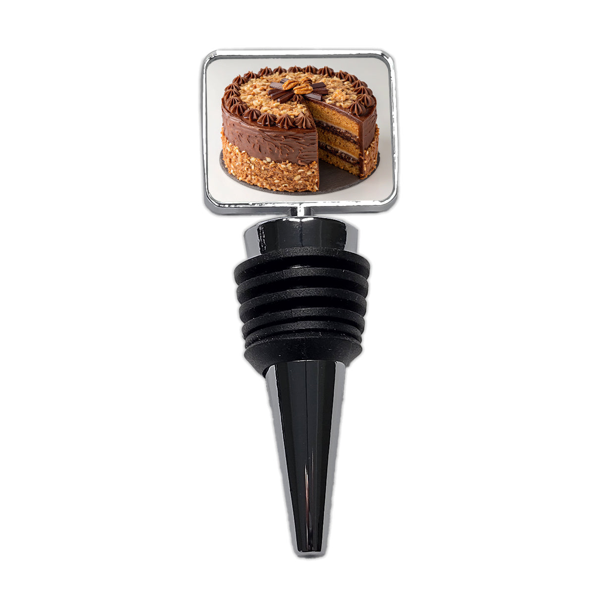 German Chocolate Cake Yummy Dessert Wine Bottle Stopper