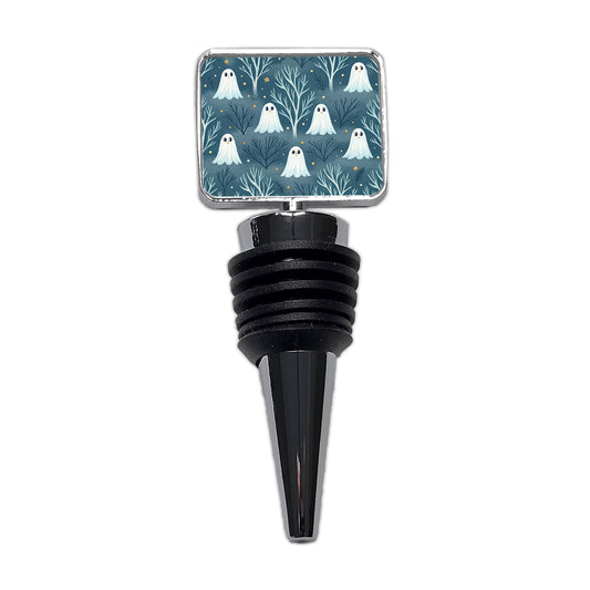 Ghosts Smiling Halloween Sparse Trees Wine Bottle Stopper