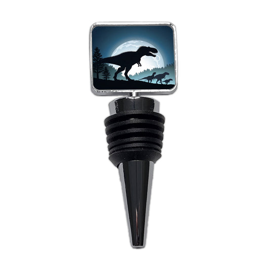 Giganotosaurus Silhouettes Dinosaurs Wine Bottle Stopper