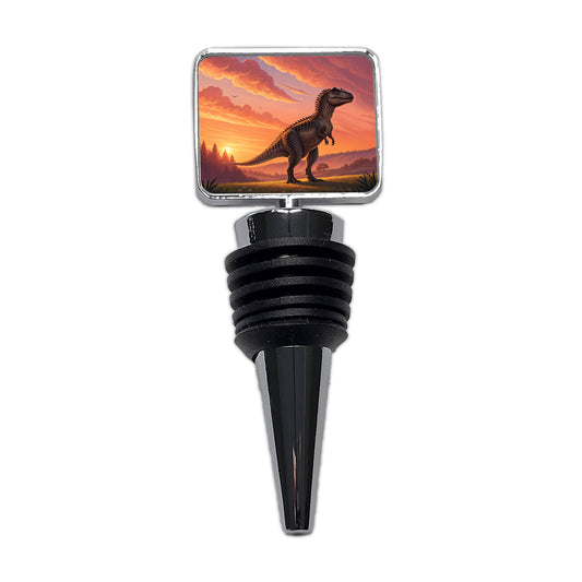 Giganotosaurus Standing Sunset Dinosaur Wine Bottle Stopper