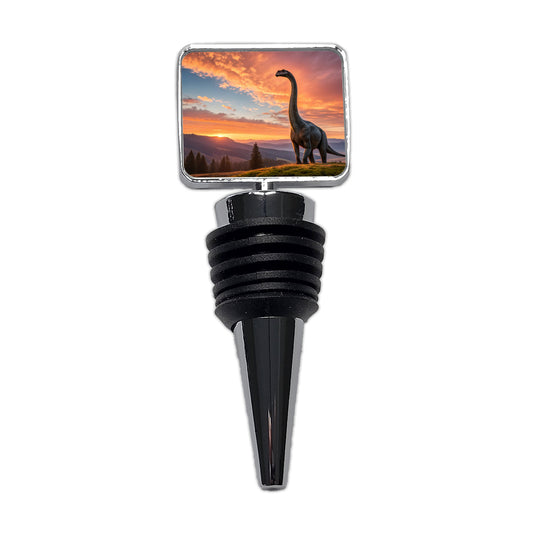 Gigantosaurus Sunset Dinosaur Sauropod Wine Bottle Stopper