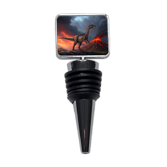 Gigantosaurus Volcano Dinosaur Sauropod Wine Bottle Stopper