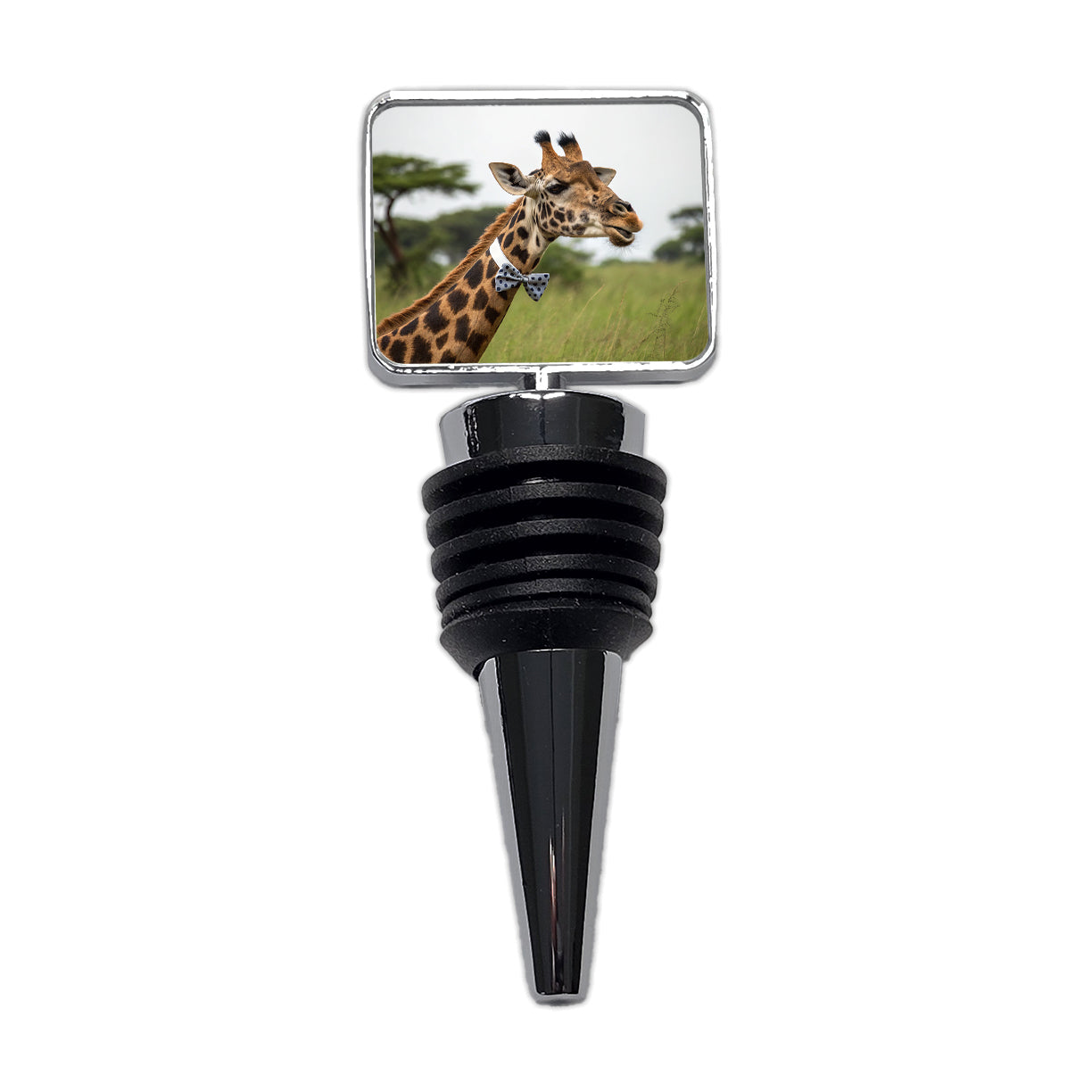 Giraffe Wearing Bow Tie Wine Bottle Stopper
