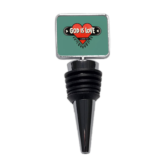 God Is Love Bible Verse Christian Wine Bottle Stopper