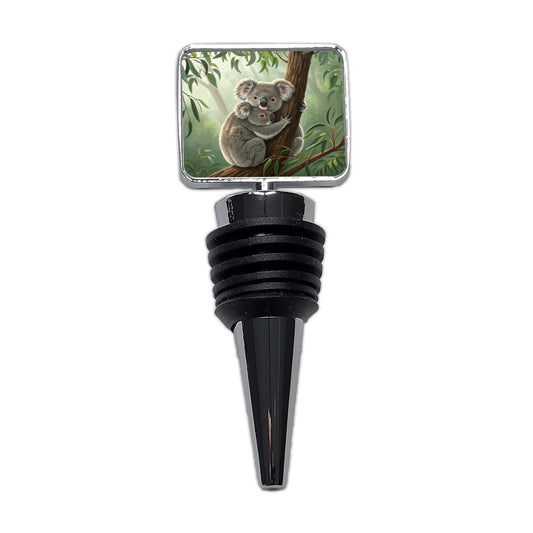 Koala Hug Mom Kid Wine Bottle Stopper