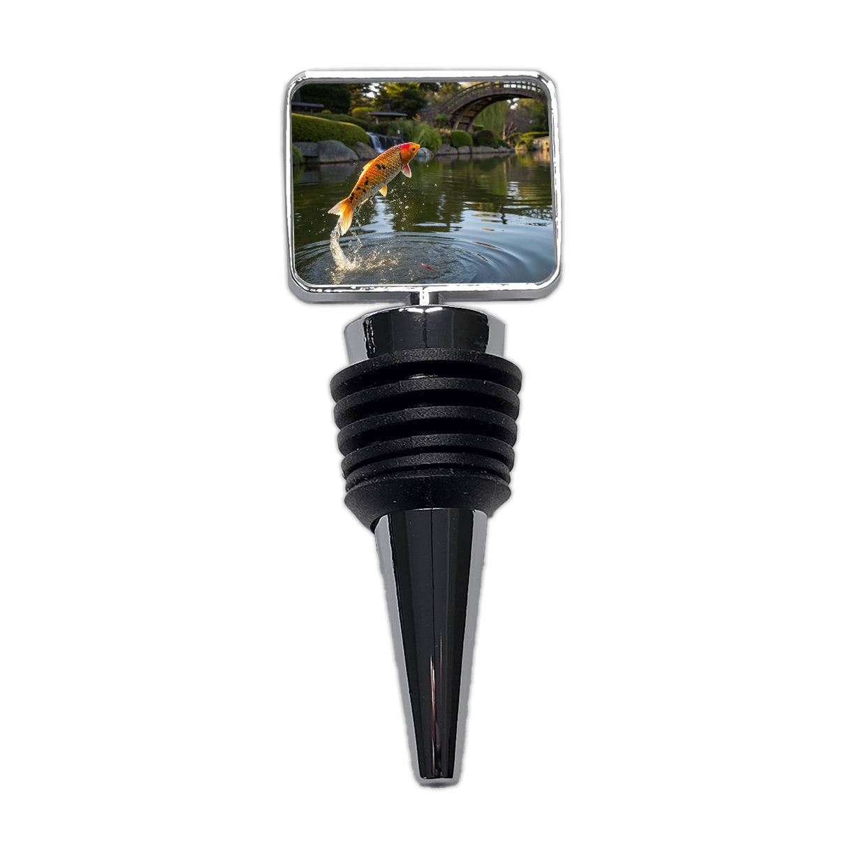 Koi Fish Jumping Wine Bottle Stopper