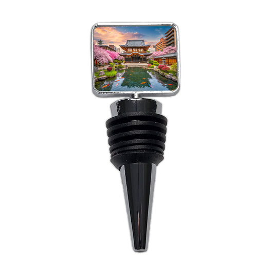 Kyoto Japan Koi Pond Wine Bottle Stopper