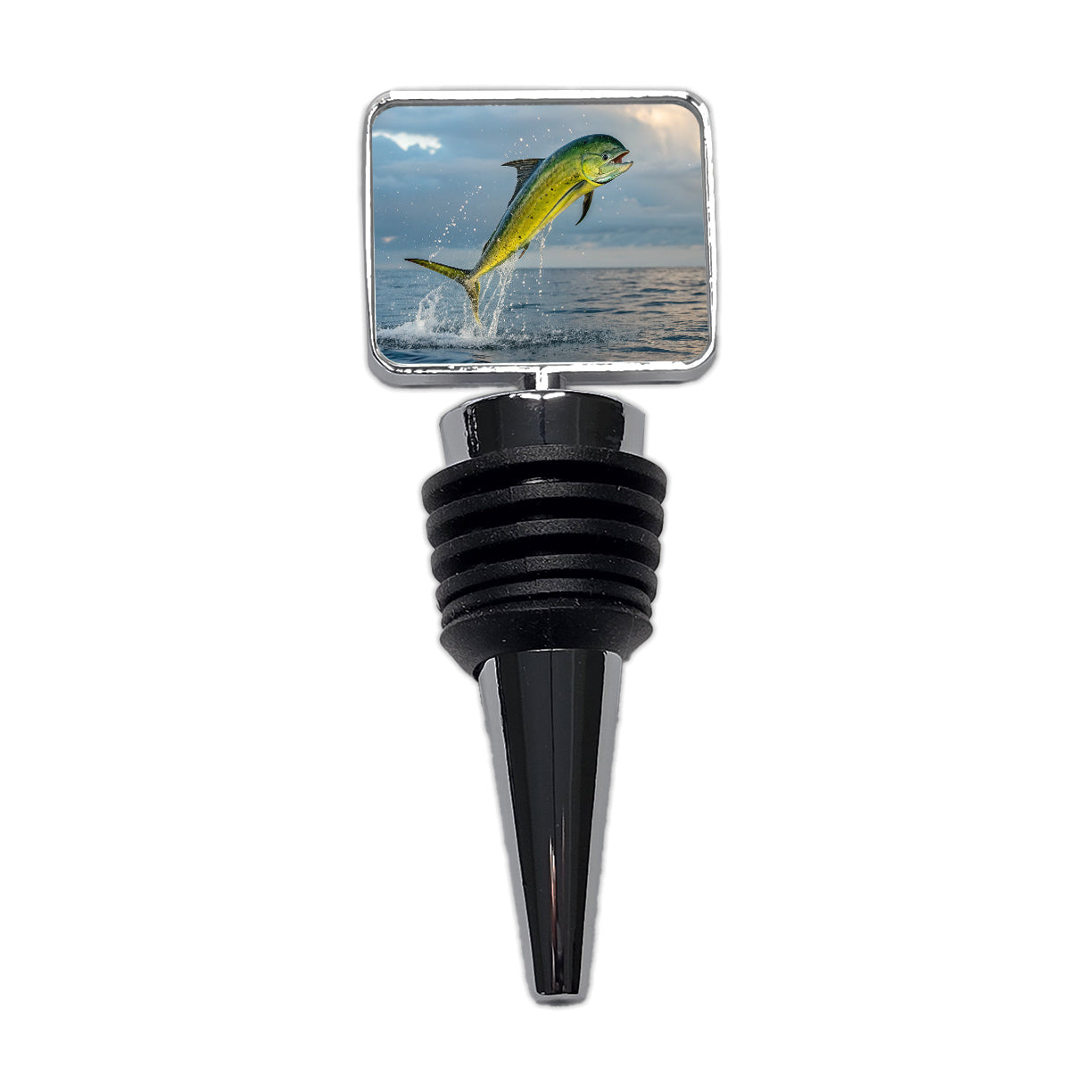 Mahi Mahi Fish Jumping Ocean Fishing Wine Bottle Stopper