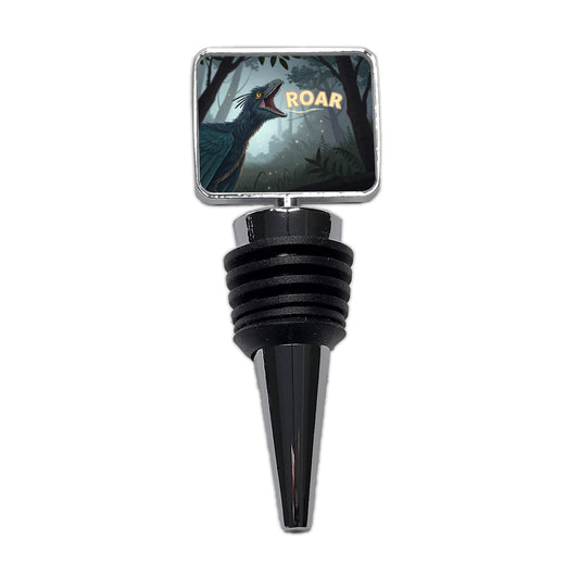 Microraptor Bold Roar Dinosaur Wine Bottle Stopper
