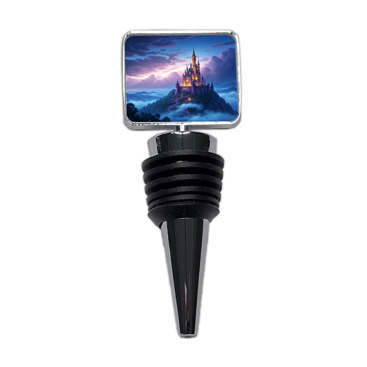 Mountaintop Castle Beautiful Fantasy Wine Bottle Stopper